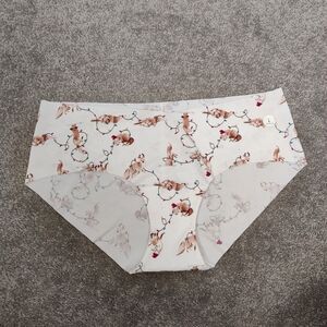 Gilly Hicks Hiphugger Panties Size Large NEW Christmas Lights Fox Reindeer Print